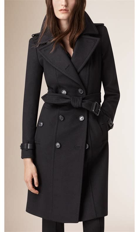 burberry navy wool coat|burberry black wool coat women's.